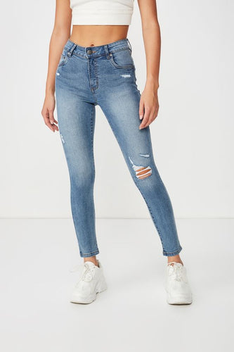 Mid Rise Grazer Skinny Jean