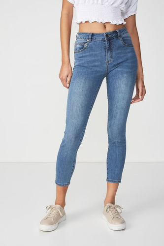 Mid Rise Grazer Skinny Jean