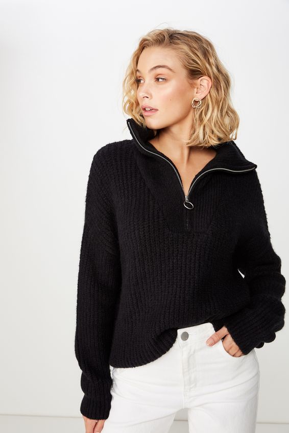 Billie Zip Neck Cosy Pullover